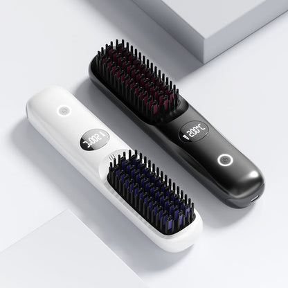 💖2-in-1 Straightening & Curling Cordless Hot Brush