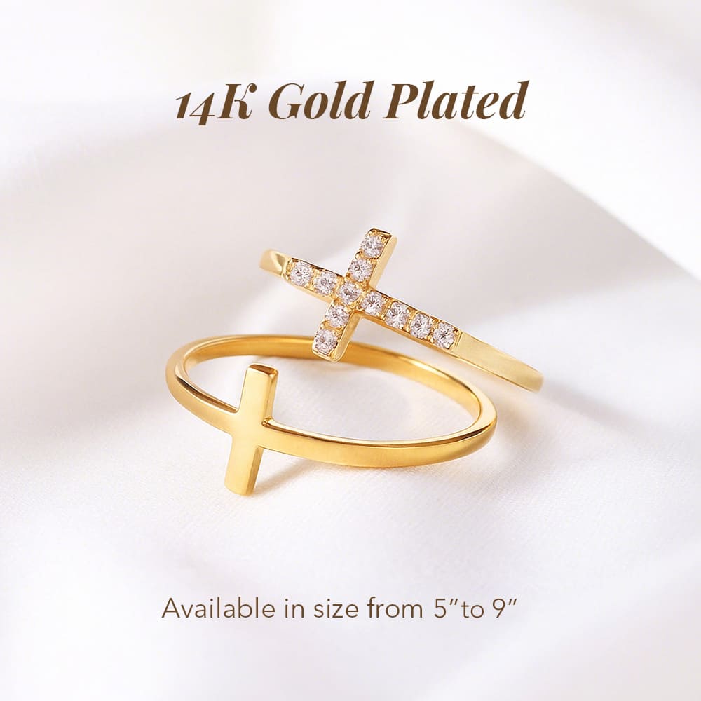 ✝️Halo Cross Ring Set💍