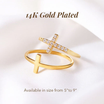 ✝️Halo Cross Ring Set💍