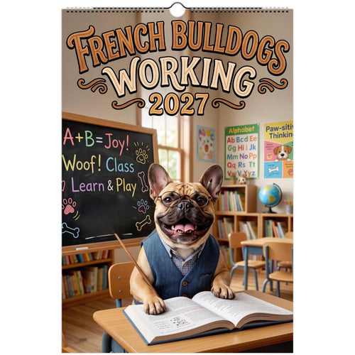 🐶 Funny French Bulldogs Wall Calendar 2027