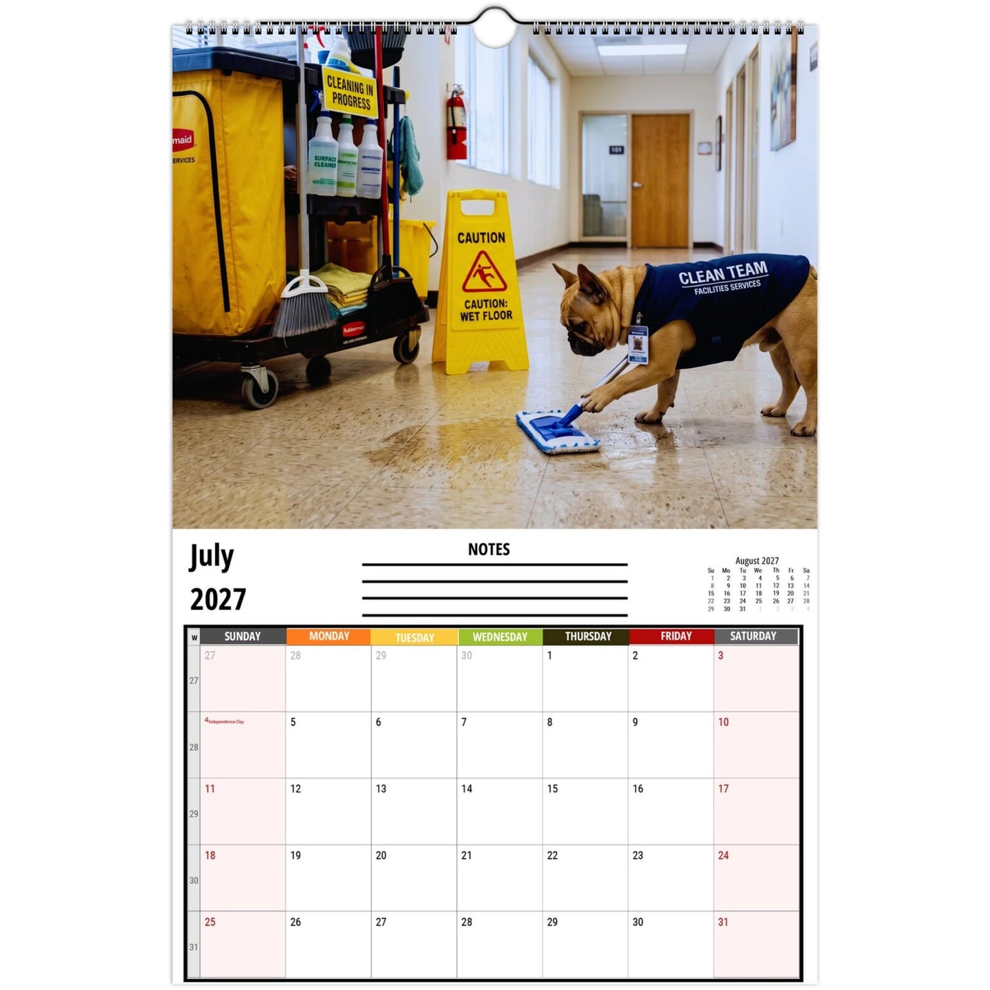🐶 Funny French Bulldogs Wall Calendar 2027
