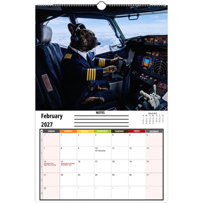 🐶 Funny French Bulldogs Wall Calendar 2027