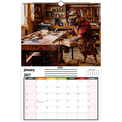 🐶 Funny French Bulldogs Wall Calendar 2027