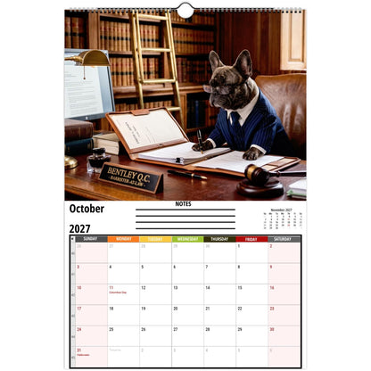 🐶 Funny French Bulldogs Wall Calendar 2027