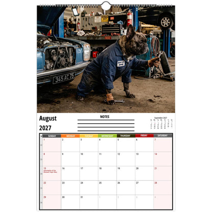 🐶 Funny French Bulldogs Wall Calendar 2027