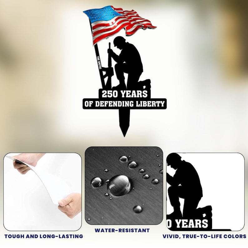 Celebrate 250 years of liberty with our expertly crafted Printed Metal Garden Stake