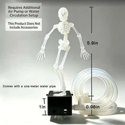 Funny Skeleton Water Wheel Aquarium Ornament