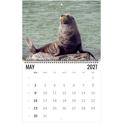 2027 Cute Seal Wall Calendar, Wildlife Ocean Animal Gift