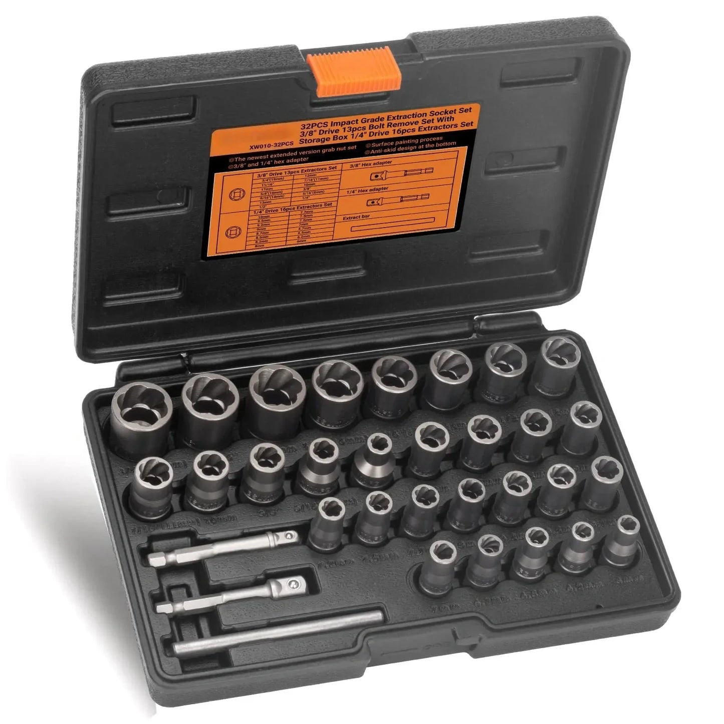 Mroace 32PCS Impact Bolt Extractor Socket Set（Free shipping）