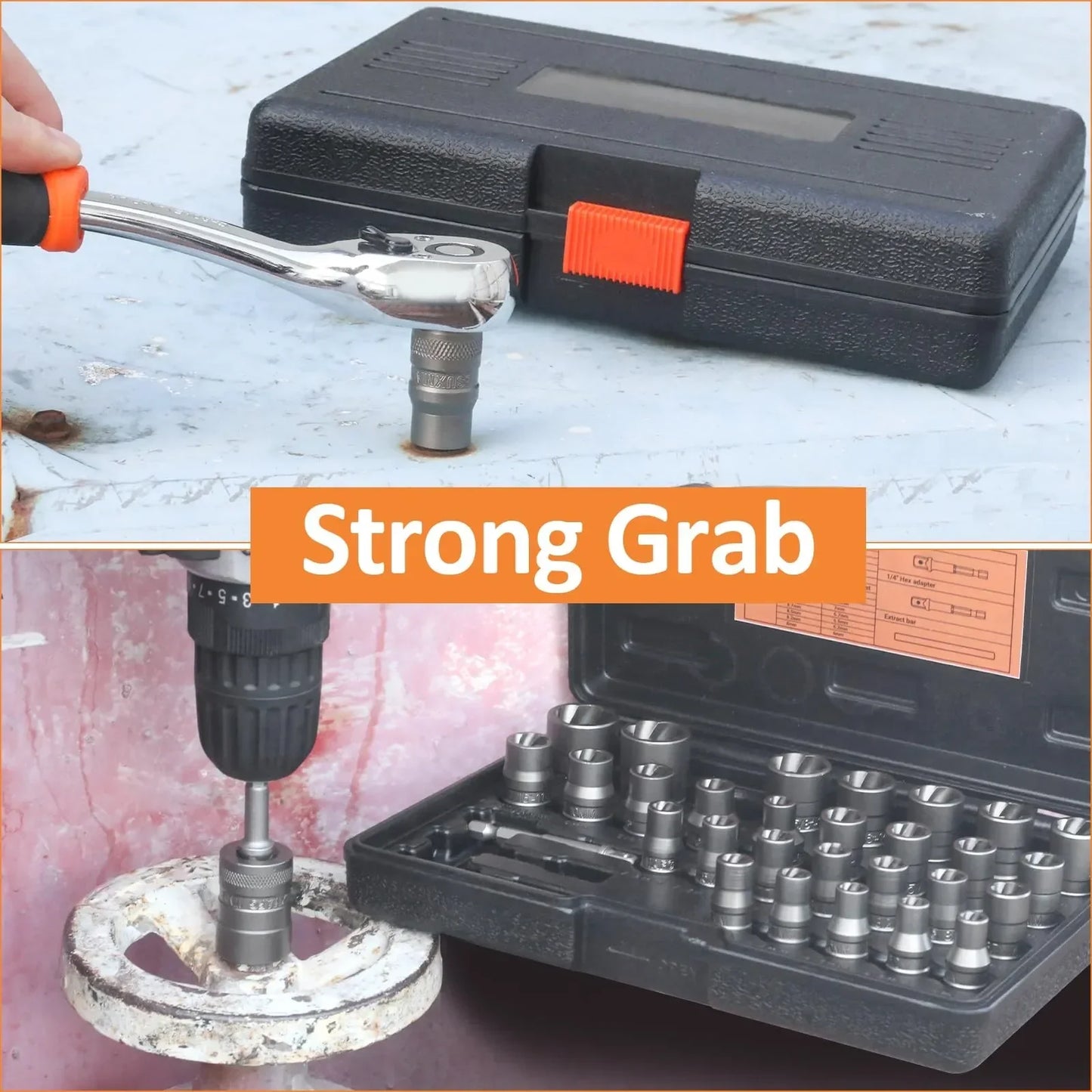 Mroace 32PCS Impact Bolt Extractor Socket Set（Free shipping）