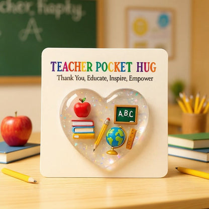 🔥LAST DAY 49% OFF -Teacher Pocket Hug Keepsake: A Tiny, Heartfelt Thank You for Your Favorite Educator 🎒💝