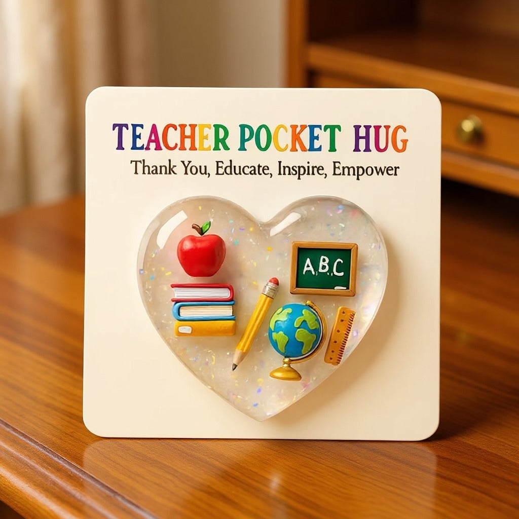🔥LAST DAY 49% OFF -Teacher Pocket Hug Keepsake: A Tiny, Heartfelt Thank You for Your Favorite Educator 🎒💝