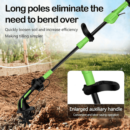Dailyard™ Multifunctional 2-in-1 Cordless Tiller & Cultivator with Telescopic Pole