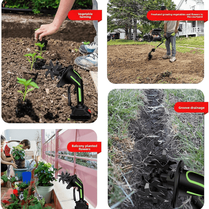 Dailyard™ Multifunctional 2-in-1 Cordless Tiller & Cultivator with Telescopic Pole