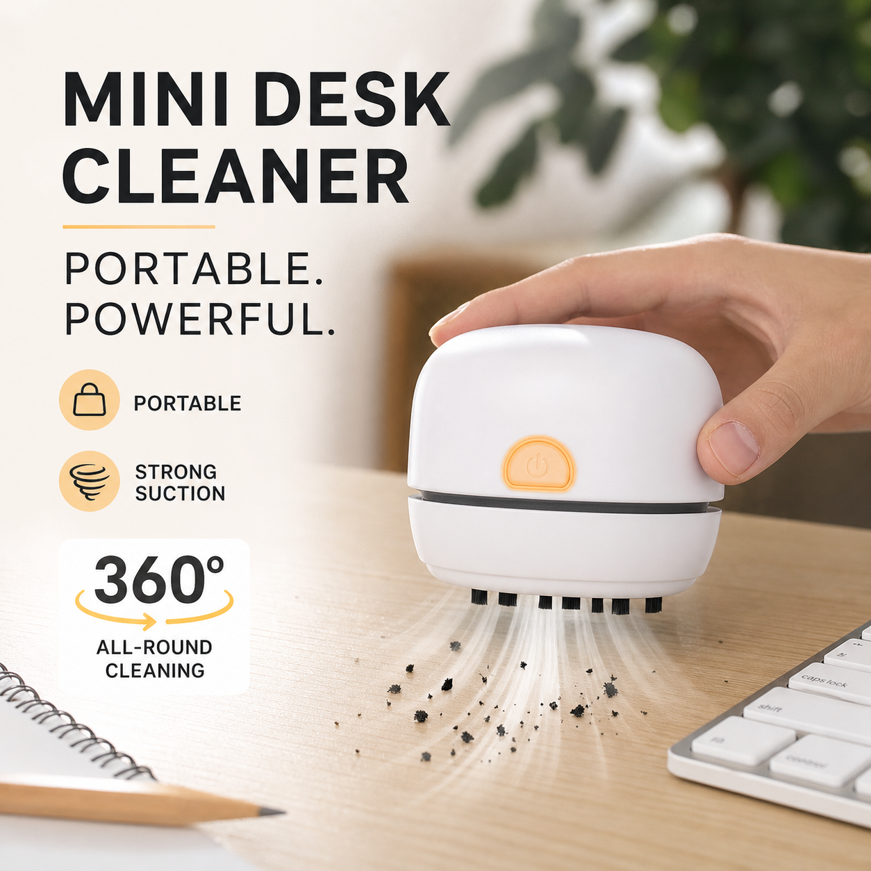 📢📢49% OFF !! ⏰Portable Mini Desk Vacuum Cleaner