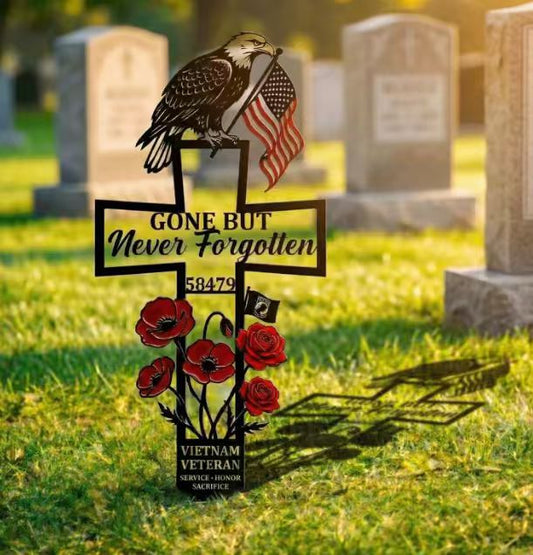 💖Metal Cemetery Memorial Plaque for Remembrance✝️