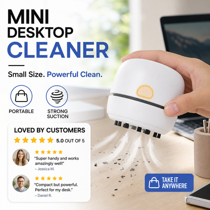 📢📢49% OFF !! ⏰Portable Mini Desk Vacuum Cleaner