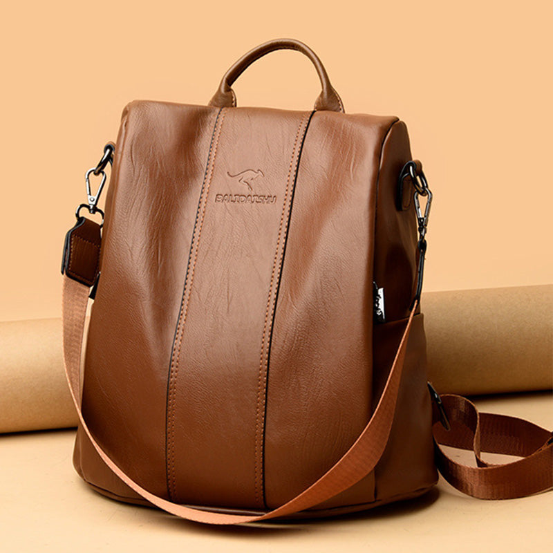 🎒 Ladies' Large Capacity Backpack – Stylish, PU Leather, User-Friendly 👜