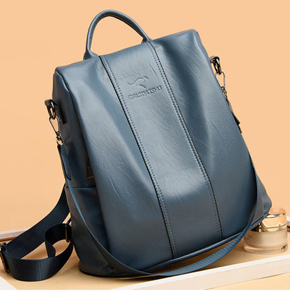 🎒 Ladies' Large Capacity Backpack – Stylish, PU Leather, User-Friendly 👜