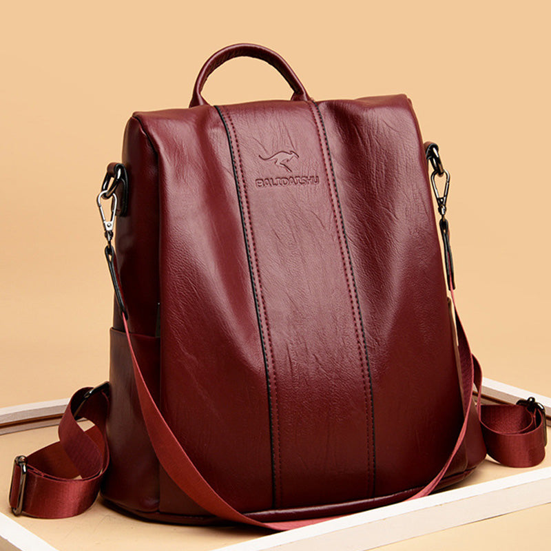🎒 Ladies' Large Capacity Backpack – Stylish, PU Leather, User-Friendly 👜
