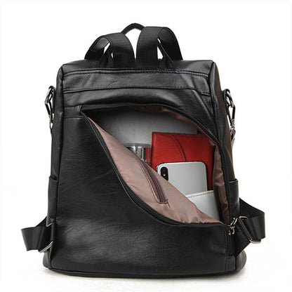 🎒 Ladies' Large Capacity Backpack – Stylish, PU Leather, User-Friendly 👜