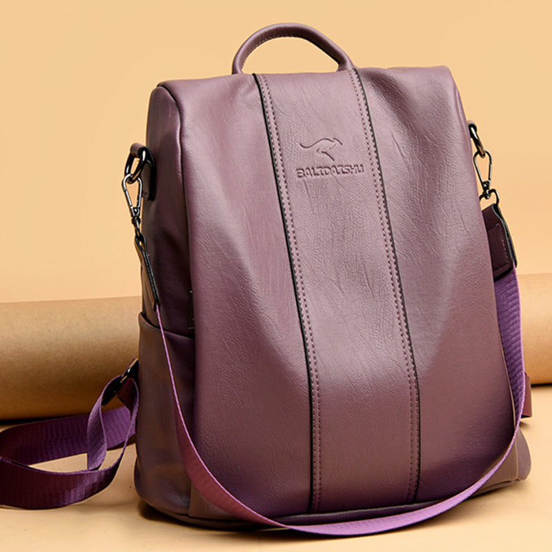 🎒 Ladies' Large Capacity Backpack – Stylish, PU Leather, User-Friendly 👜
