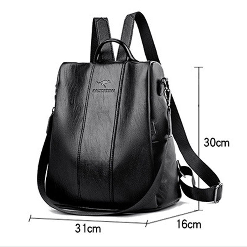 🎒 Ladies' Large Capacity Backpack – Stylish, PU Leather, User-Friendly 👜