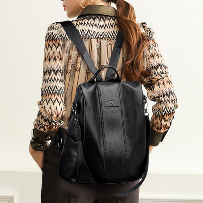 🎒 Ladies' Large Capacity Backpack – Stylish, PU Leather, User-Friendly 👜