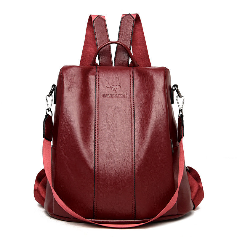 🎒 Ladies' Large Capacity Backpack – Stylish, PU Leather, User-Friendly 👜