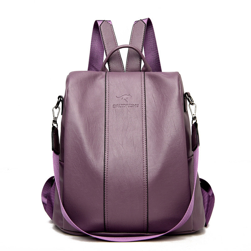 🎒 Ladies' Large Capacity Backpack – Stylish, PU Leather, User-Friendly 👜