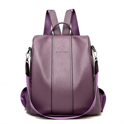 🎒 Ladies' Large Capacity Backpack – Stylish, PU Leather, User-Friendly 👜