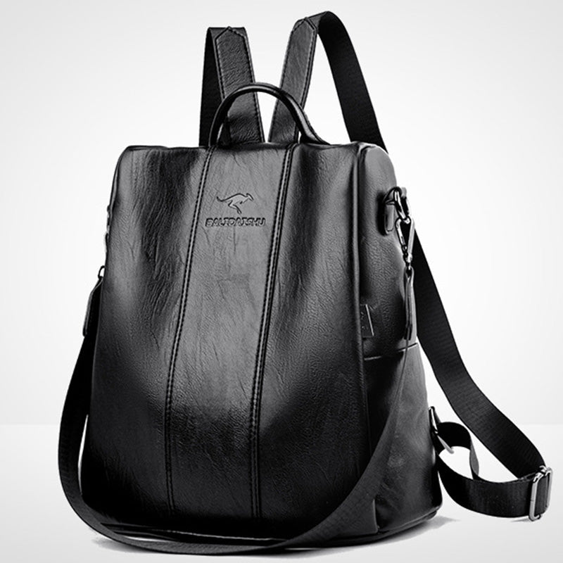 🎒 Ladies' Large Capacity Backpack – Stylish, PU Leather, User-Friendly 👜