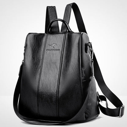 🎒 Ladies' Large Capacity Backpack – Stylish, PU Leather, User-Friendly 👜