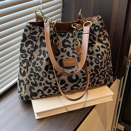 👜 LIMITED-TIME 50% OFF! ✨ Ladies Elegant Handbag – Large Capacity, Leopard Print, Versatile 🌟