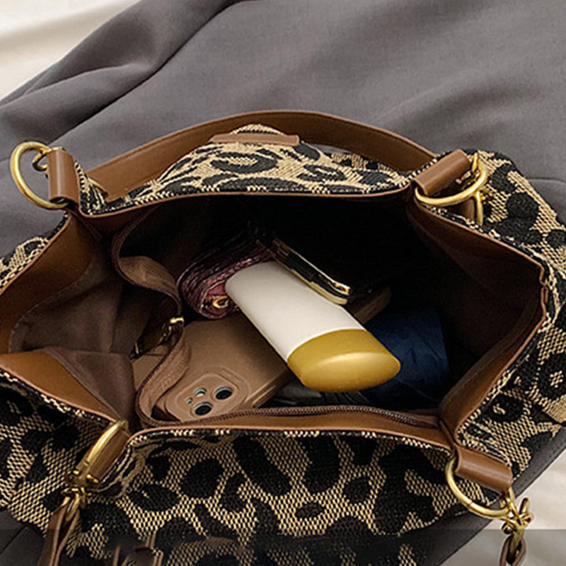 👜 LIMITED-TIME 50% OFF! ✨ Ladies Elegant Handbag – Large Capacity, Leopard Print, Versatile 🌟