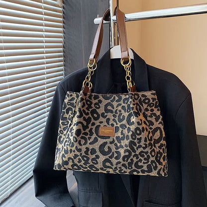 👜 LIMITED-TIME 50% OFF! ✨ Ladies Elegant Handbag – Large Capacity, Leopard Print, Versatile 🌟