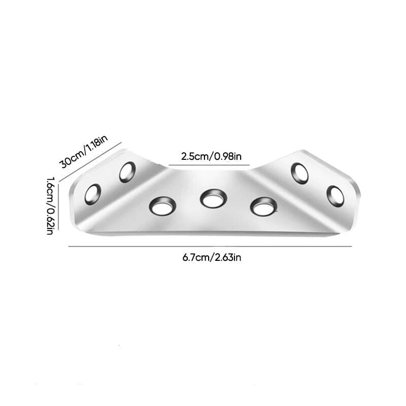 🔧 UNIVERSAL STAINLESS STEEL FURNITURE CORNER BRACES — Triangular Stability Reinforcement | Rust-Proof Structural Support & Easy Install 🔧