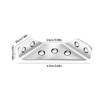 🔧 UNIVERSAL STAINLESS STEEL FURNITURE CORNER BRACES — Triangular Stability Reinforcement | Rust-Proof Structural Support & Easy Install 🔧