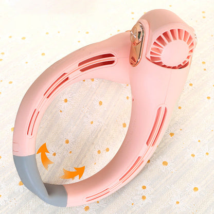 🥳2026 HOT SALE🥳💞Neck Air Conditioner Fan – Ultra‑quiet, 360° rotating, 3 speeds. Hands‑free cooling, long battery. Summer essential! 😎🌬️