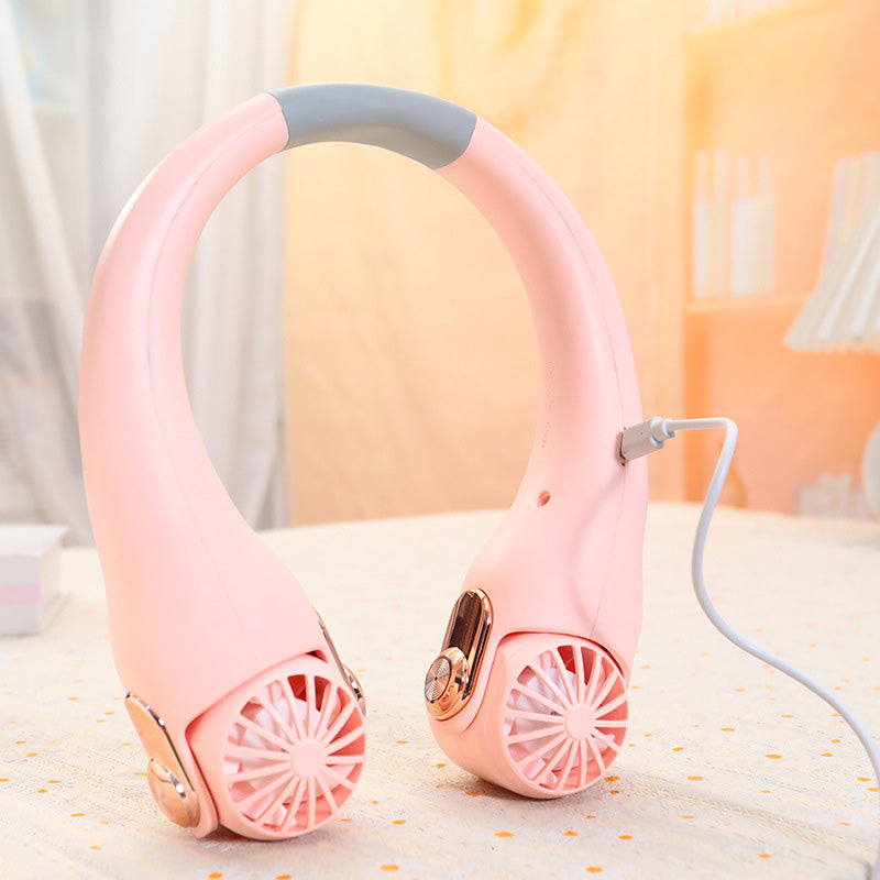 🥳2026 HOT SALE🥳💞Neck Air Conditioner Fan – Ultra‑quiet, 360° rotating, 3 speeds. Hands‑free cooling, long battery. Summer essential! 😎🌬️