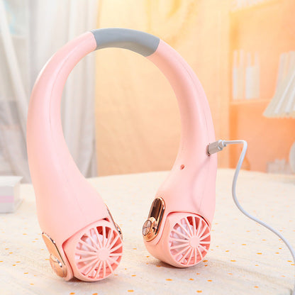 🥳2026 HOT SALE🥳💞Neck Air Conditioner Fan – Ultra‑quiet, 360° rotating, 3 speeds. Hands‑free cooling, long battery. Summer essential! 😎🌬️