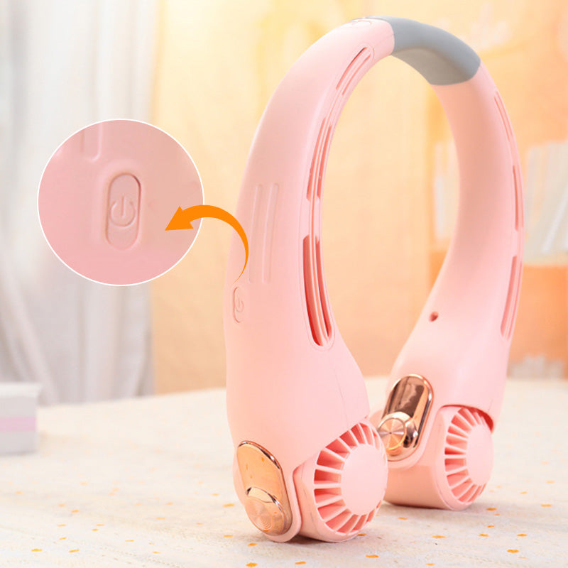 🥳2026 HOT SALE🥳💞Neck Air Conditioner Fan – Ultra‑quiet, 360° rotating, 3 speeds. Hands‑free cooling, long battery. Summer essential! 😎🌬️