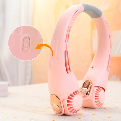 🥳2026 HOT SALE🥳💞Neck Air Conditioner Fan – Ultra‑quiet, 360° rotating, 3 speeds. Hands‑free cooling, long battery. Summer essential! 😎🌬️