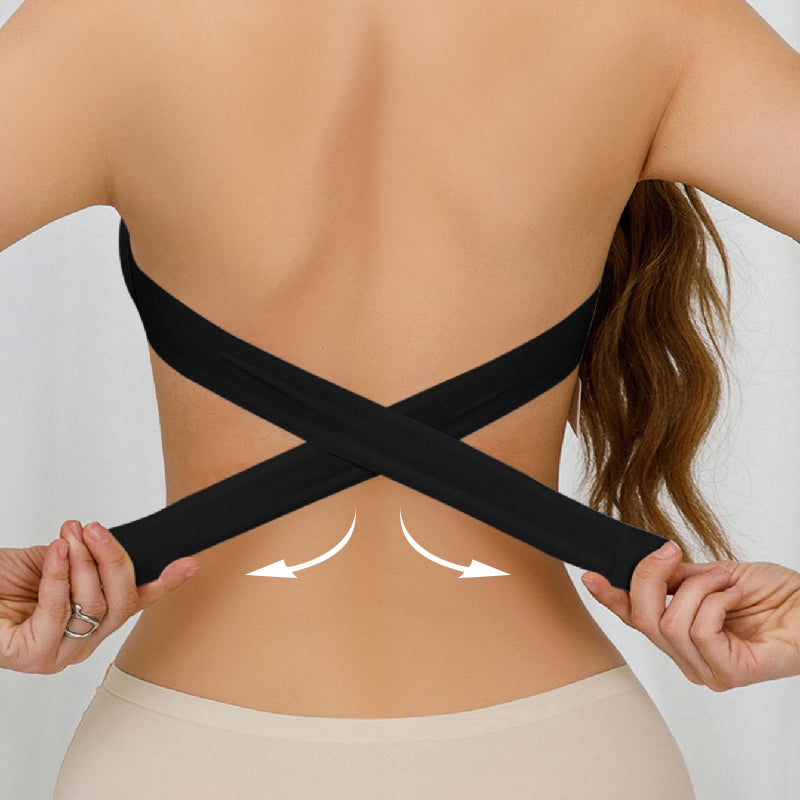 💜BUY 1 GET 1 FREE 💜Strapless Wireless Bra with Crossover Side Closure