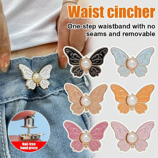 🎀 LIMITED-TIME BUY 1 GET 1 FREE! ✨ Removable Butterfly Waist Buckle – No-Tool, Adjustable, Hourglass Shape 🦋