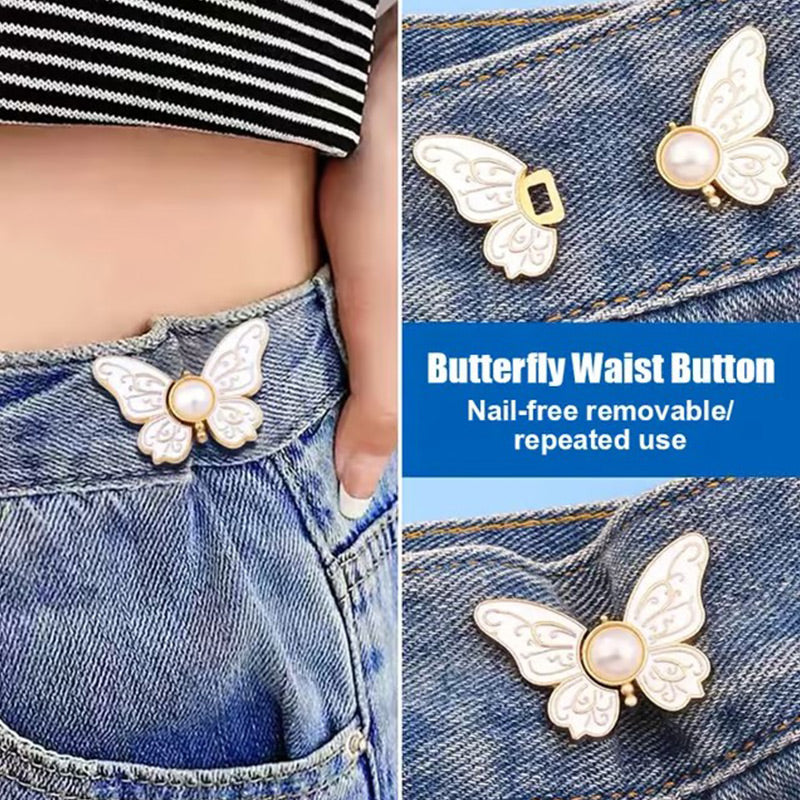 🎀 LIMITED-TIME BUY 1 GET 1 FREE! ✨ Removable Butterfly Waist Buckle – No-Tool, Adjustable, Hourglass Shape 🦋