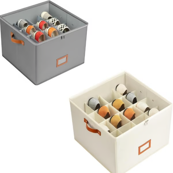 ⏰👟LIMITED TIME 60% OFF:ONLY £11.99!‼️Fabric Shoe Organizer Storage Box – Foldable, Large Capacity, Dustproof & Breathable for Closet & Bedroom 🧺✨