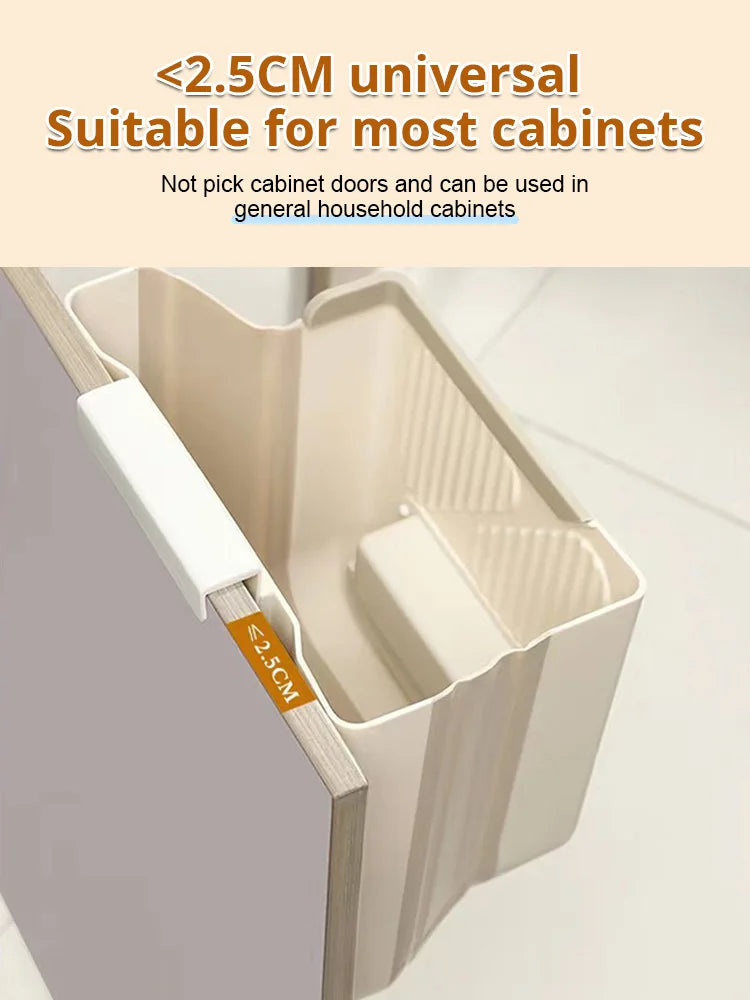 🍃Eco-friendly and practical👍Folding Hanging Kitchen Waste Trash Can