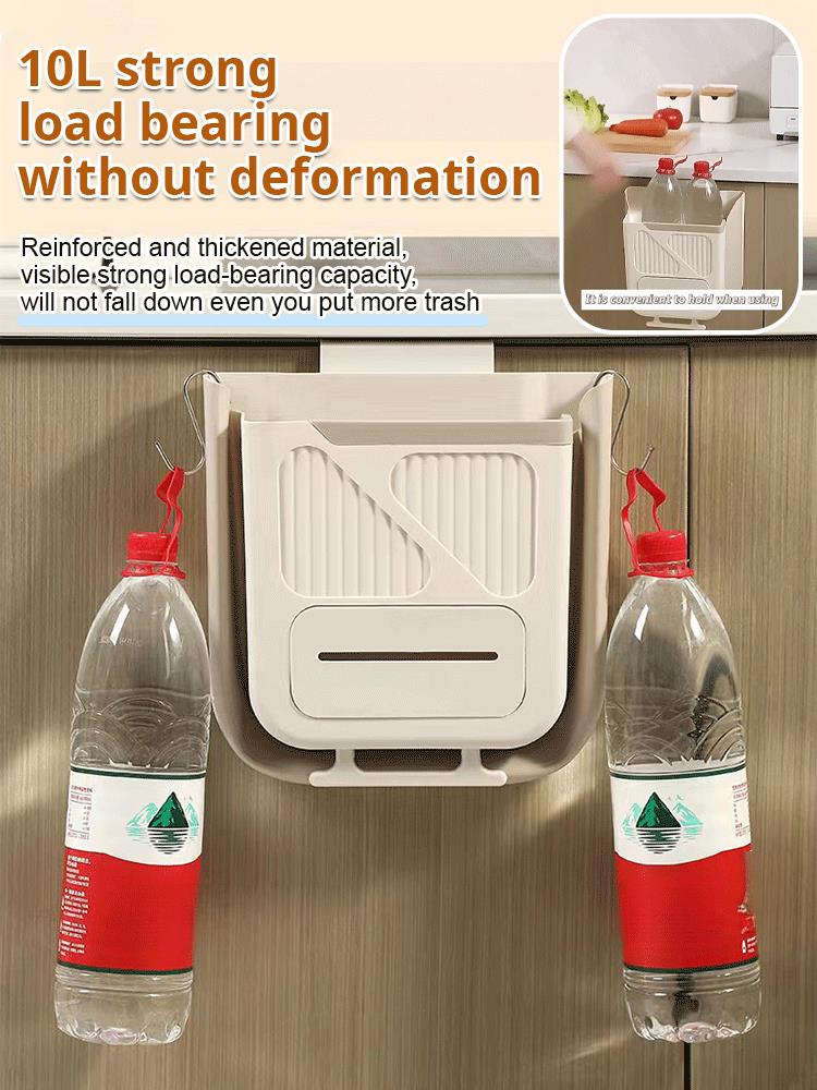🍃Eco-friendly and practical👍Folding Hanging Kitchen Waste Trash Can