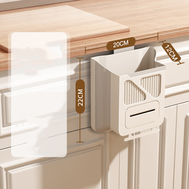🍃Eco-friendly and practical👍Folding Hanging Kitchen Waste Trash Can
